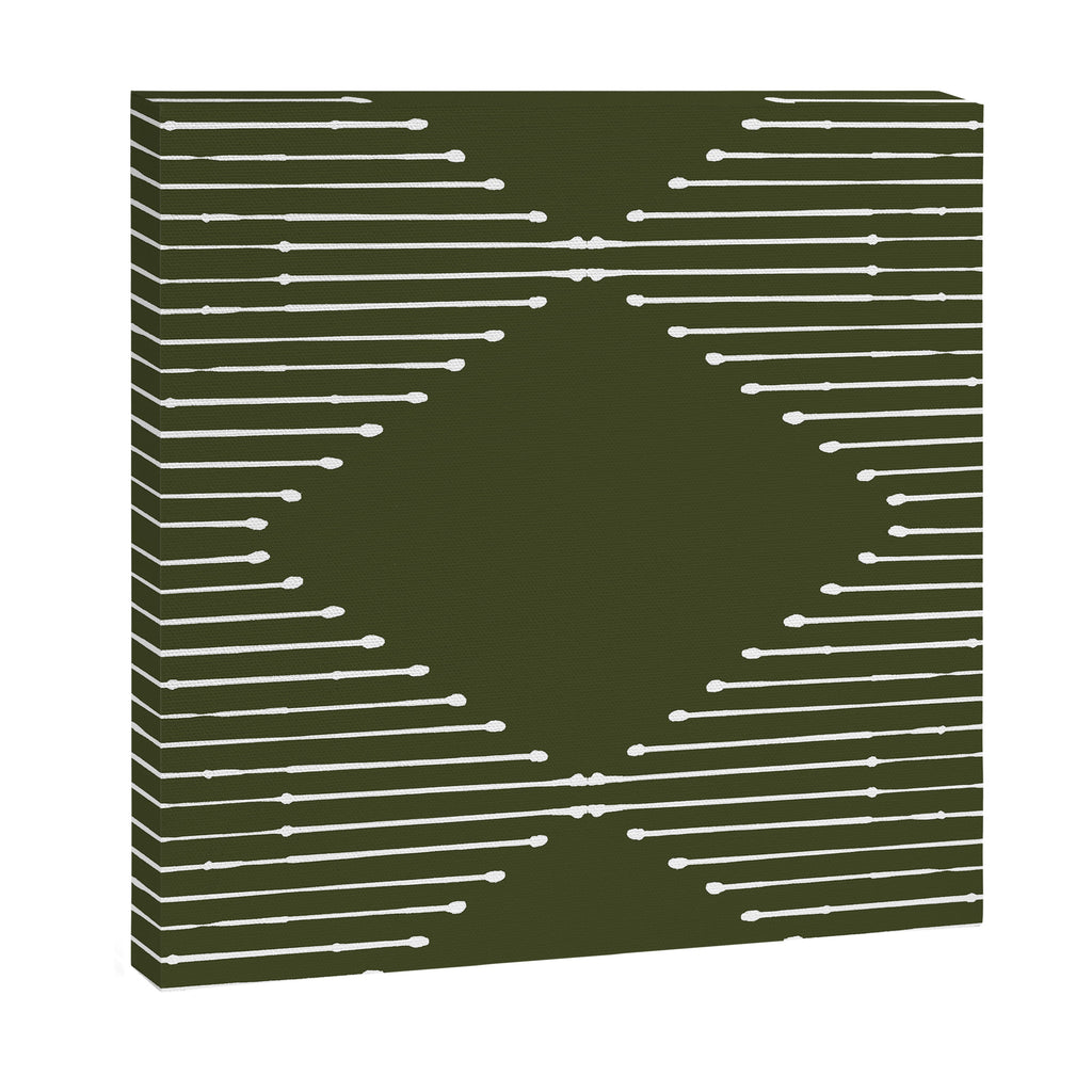 Geo (Olive Green) Canvas Print Gallery Image 3