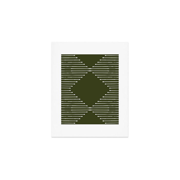 Geo (Olive Green) Art Print Gallery Image 1