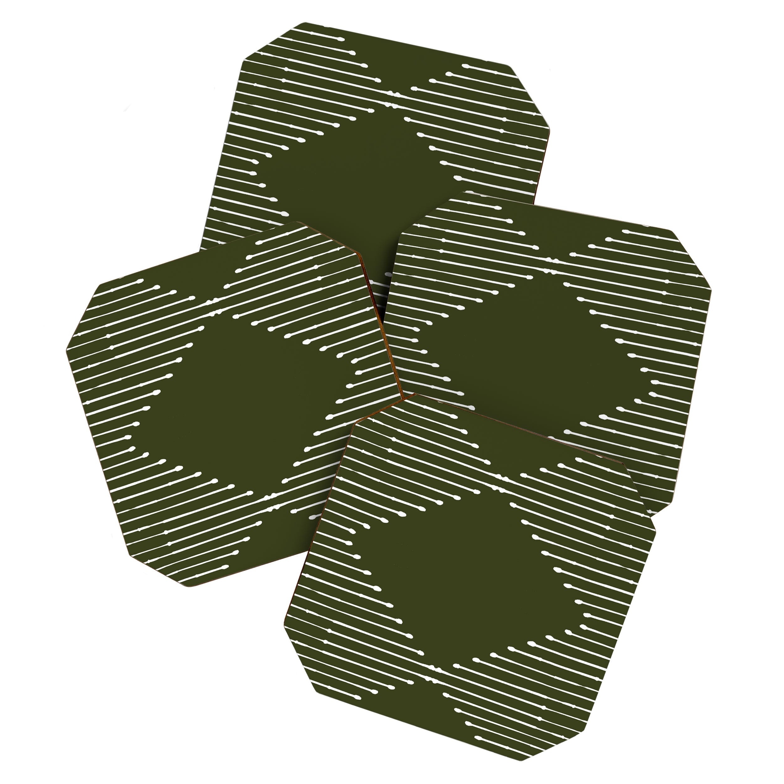 Geo (Olive Green) Coaster Gallery Image 1