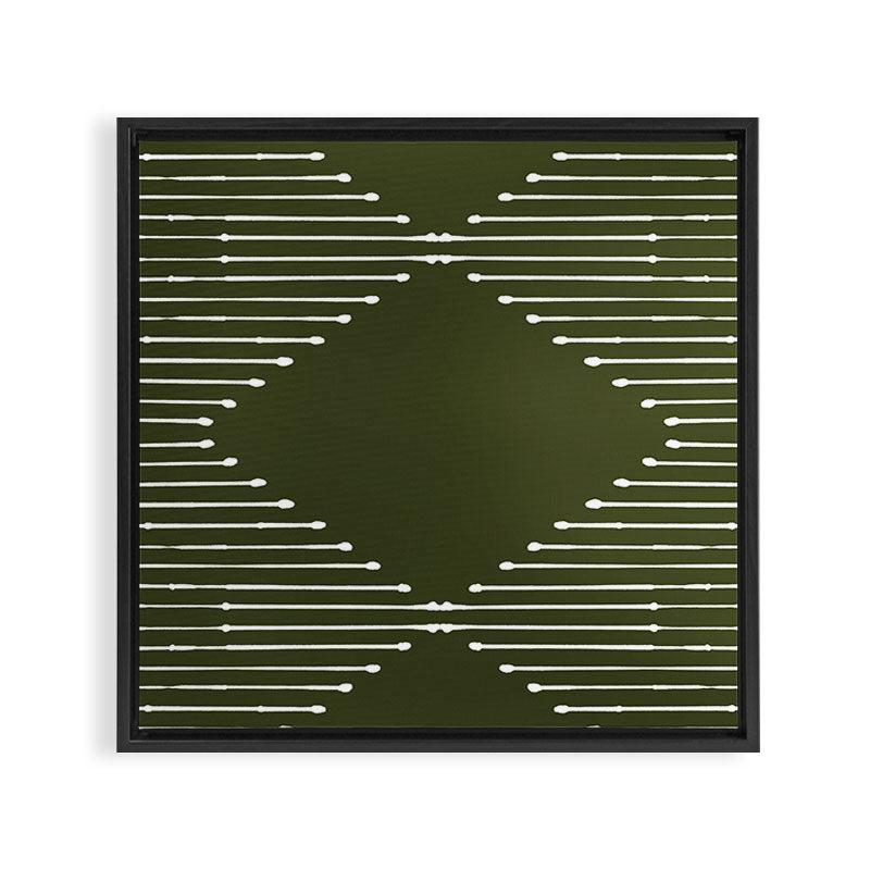 Geo (Olive Green) Framed Canvas Print Gallery Image 3