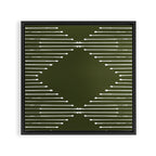 Geo (Olive Green) Framed Canvas Print Gallery Image 3