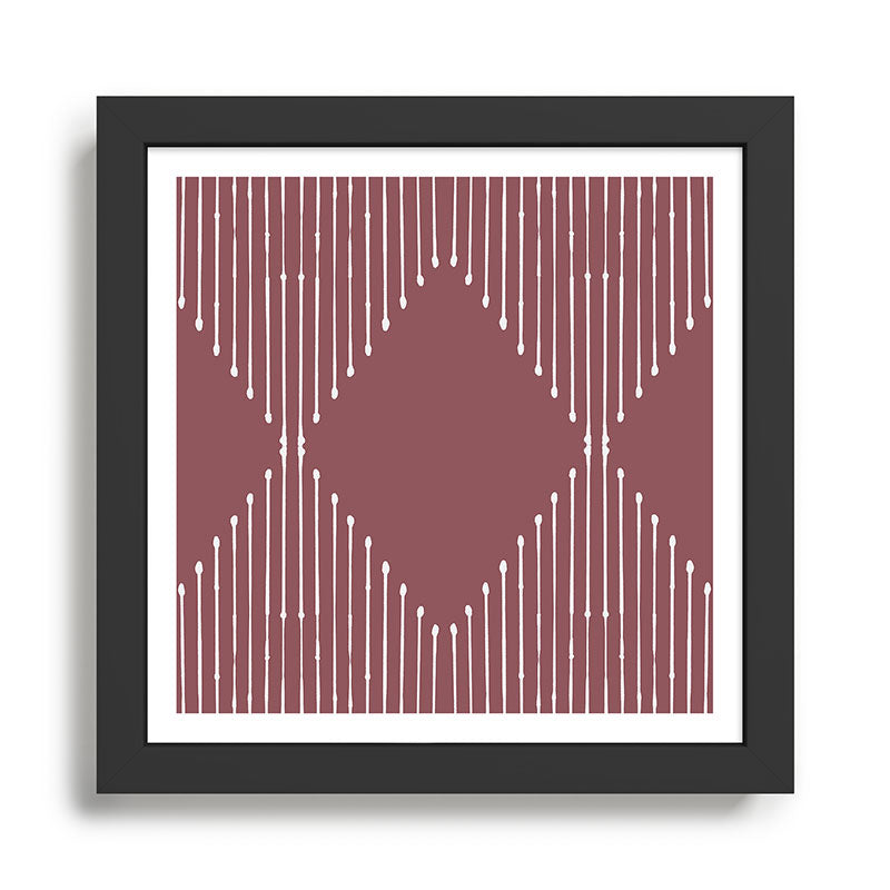 Geo (Plum) Framed Art Print Gallery Image 1
