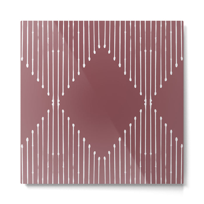 Geo (Plum) Metal Print Gallery Image 1