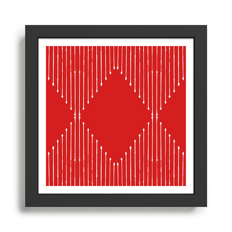 Geo (Red) Framed Art Print Gallery Image 1