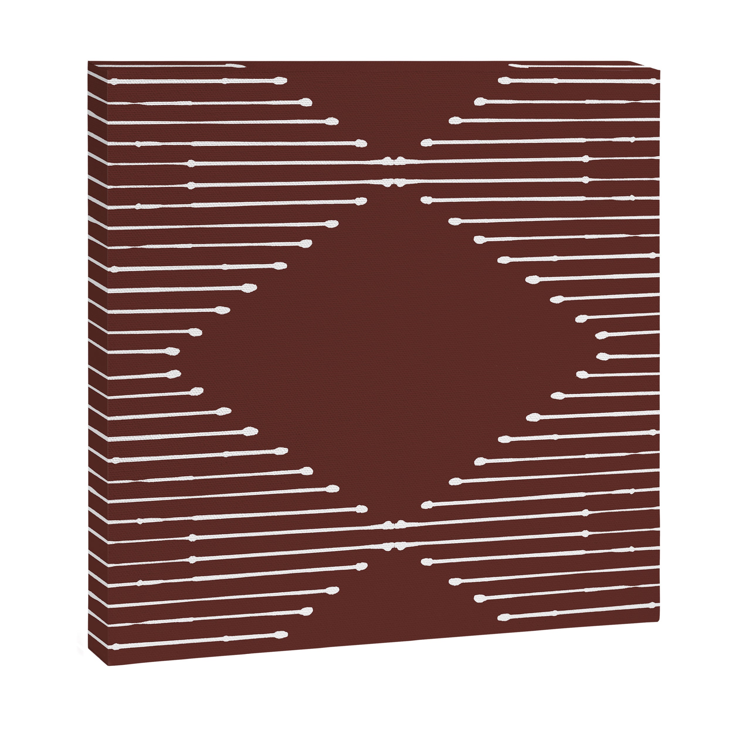Geo (Red Wine) Canvas Print Gallery Image 3