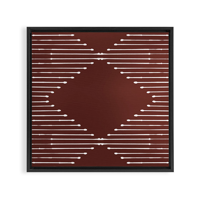 Geo (Red Wine) Framed Canvas Print Gallery Image 3