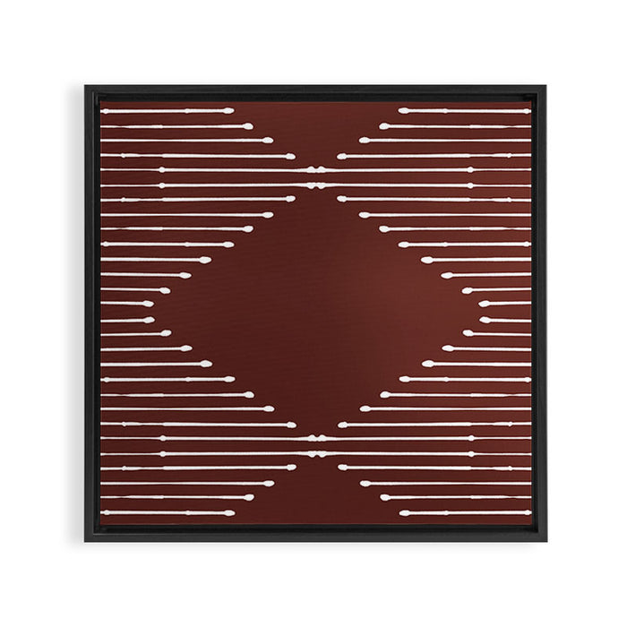 Geo (Red Wine) Framed Canvas Print Gallery Image 1