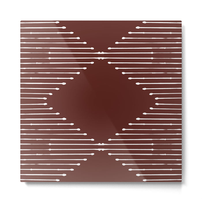 Geo (Red Wine) Metal Print Gallery Image 1