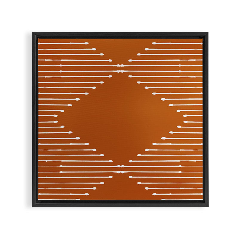 Geo (Rust) Framed Canvas Print Gallery Image 3