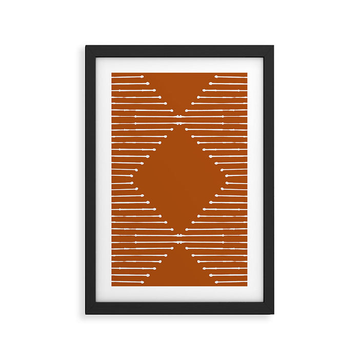 Geo (Rust) Framed Art Print Gallery Image 1
