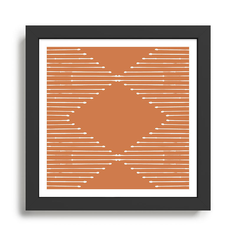 Geo (Terracotta Orange) Framed Art Print Gallery Image 1