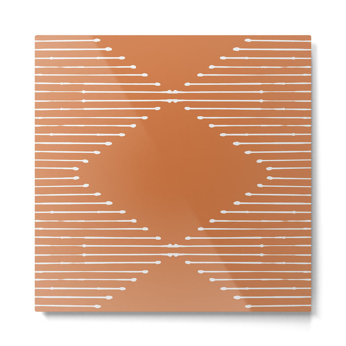 Geo (Terracotta Orange) Metal Print Gallery Image 1