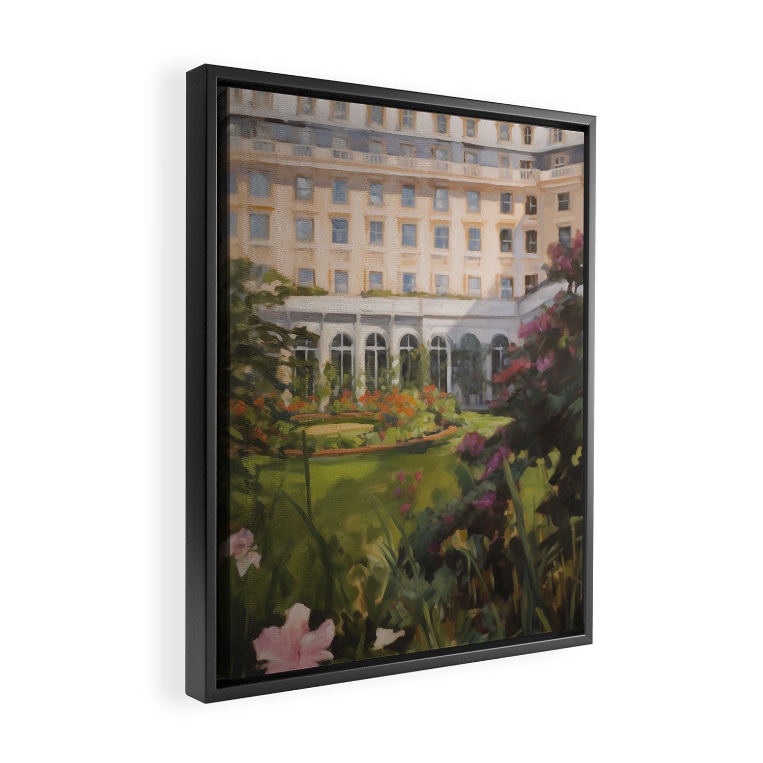 Grand hotel garden Framed Canvas Print Gallery Image 2