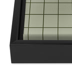 Grid (Green) Framed Canvas Print Gallery Image 3