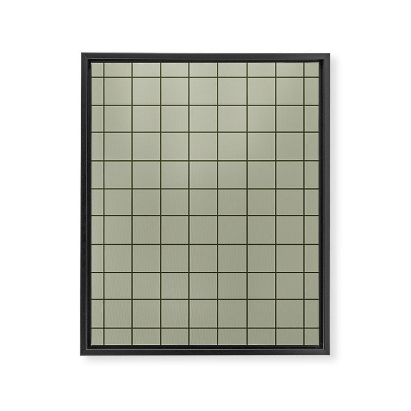 Grid (Green) Framed Canvas Print Gallery Image 8