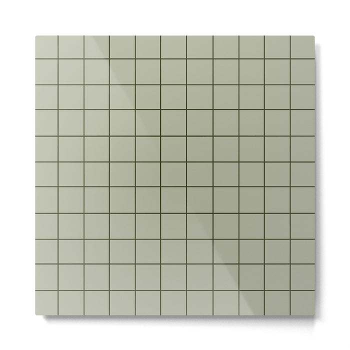 Grid (Green) Metal Print Gallery Image 1