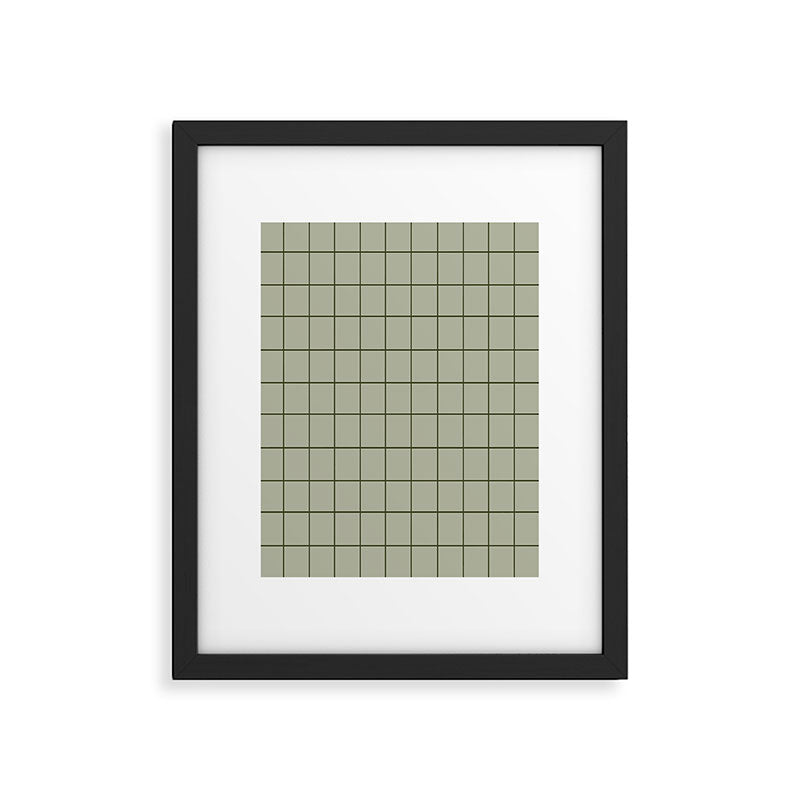 Grid (Green) Framed Art Print Gallery Image 4