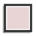 Grid (Light Pink) Framed Art Print Gallery Image 1