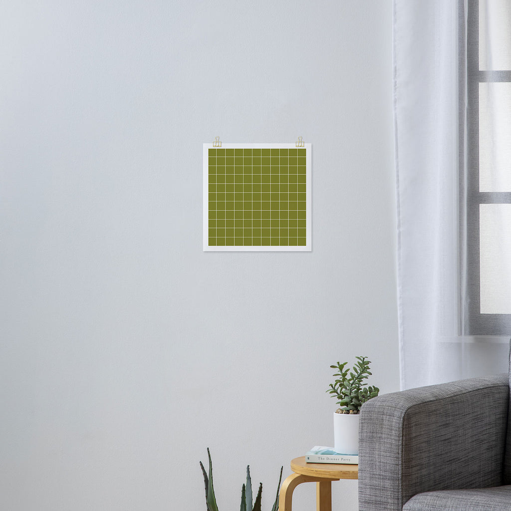 Grid (Matcha Green) Art Print Gallery Image 3
