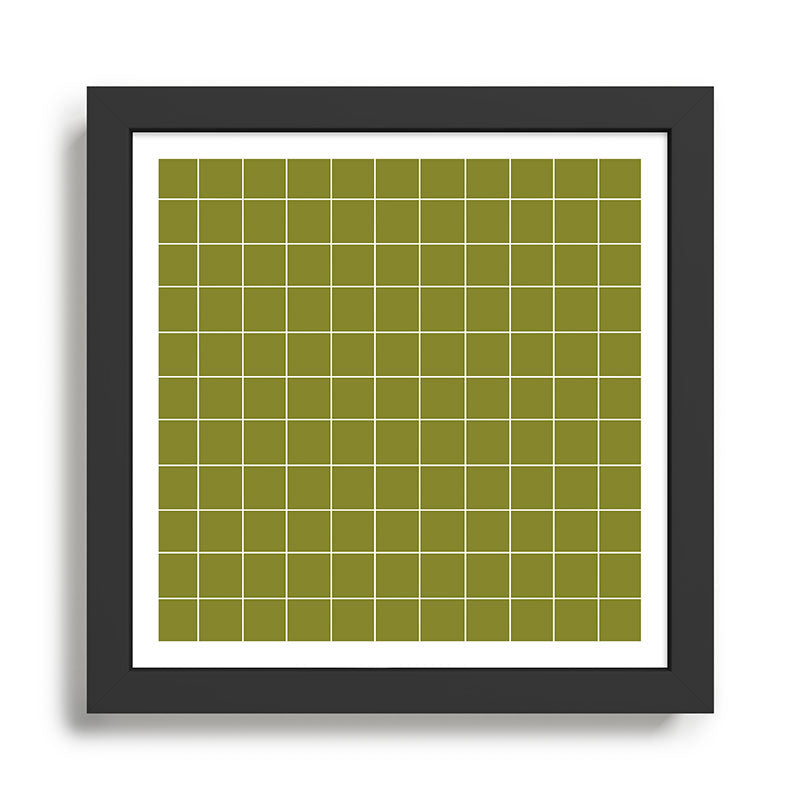 Grid (Matcha Green) Framed Art Print Gallery Image 1