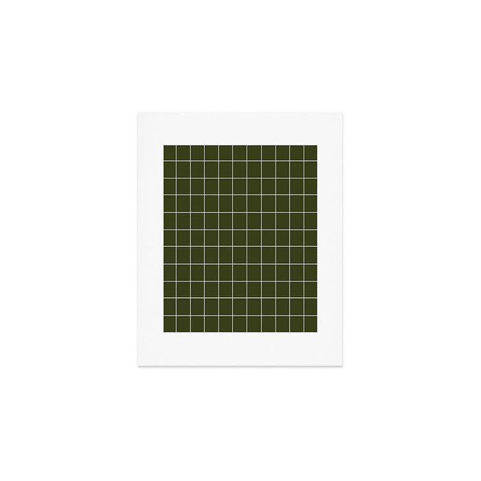 Grid (Olive Green) Art Print Gallery Image 1