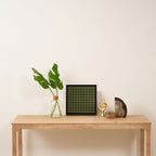 Grid (Olive Green) Framed Canvas Print Gallery Image 3