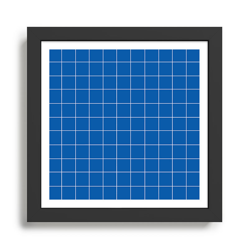 Grid (Sapphire Blue) Framed Art Print Gallery Image 1