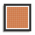 Grid (Terracotta) Framed Art Print Gallery Image 1