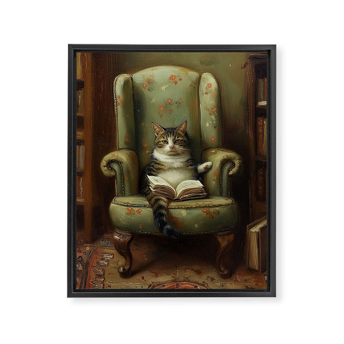 Hardcore Bookworm III Framed Canvas Print Gallery Image 1