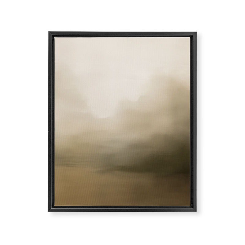 Hazy Landscape (Neutral) Framed Canvas Print Gallery Image 6