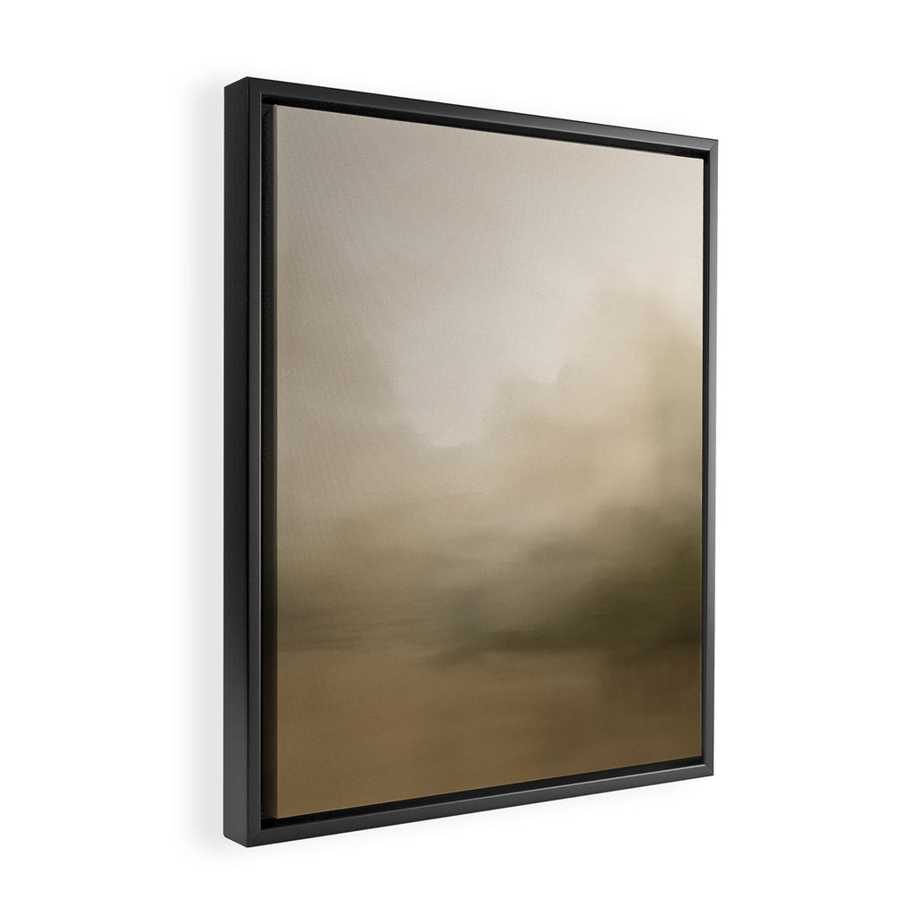 Hazy Landscape (Neutral) Framed Canvas Print Gallery Image 2