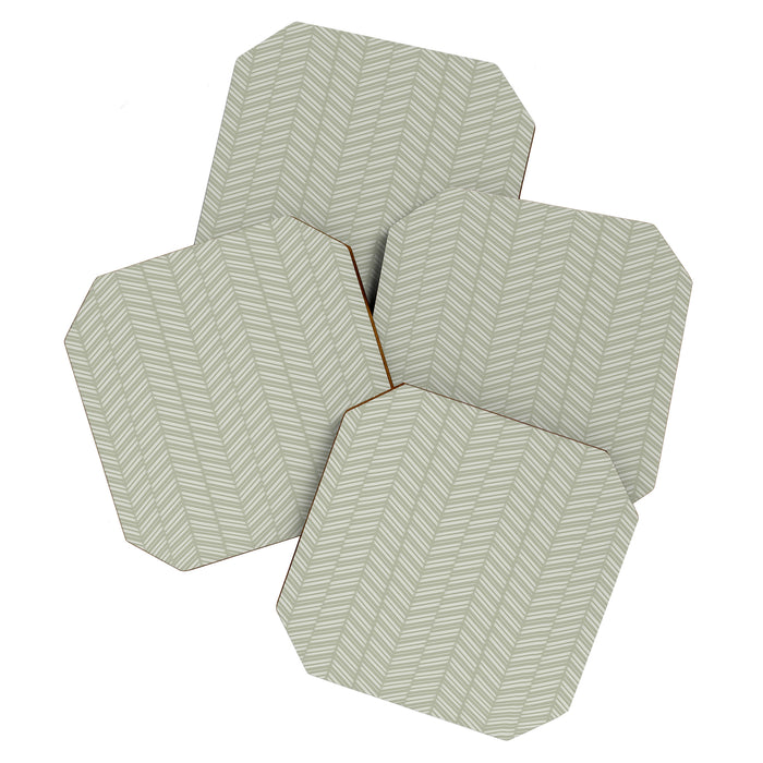Herringbone (Sage) Coaster Gallery Image 1