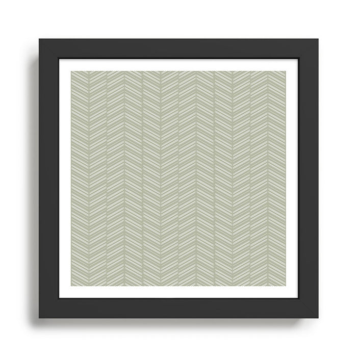 Herringbone (Sage) Framed Art Print Gallery Image 1