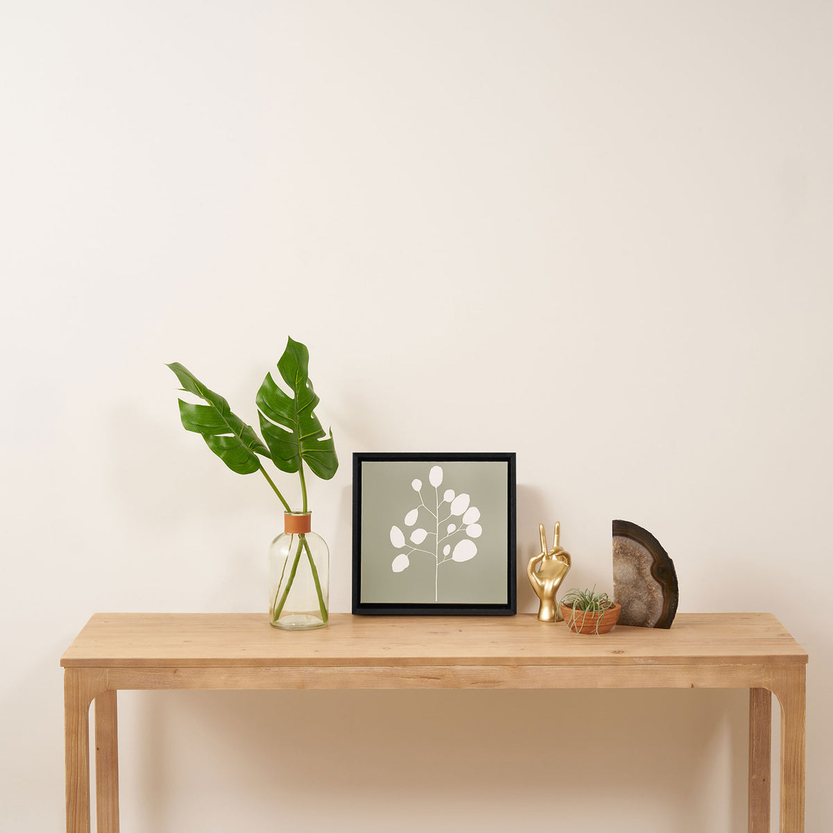 Large Eucalyptus (Linen Sage) Framed Canvas Print Gallery Image 3