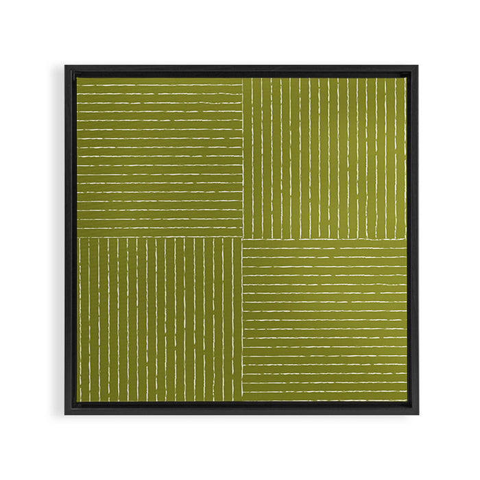 Line III (Matcha Green) Framed Canvas Print Gallery Image 1