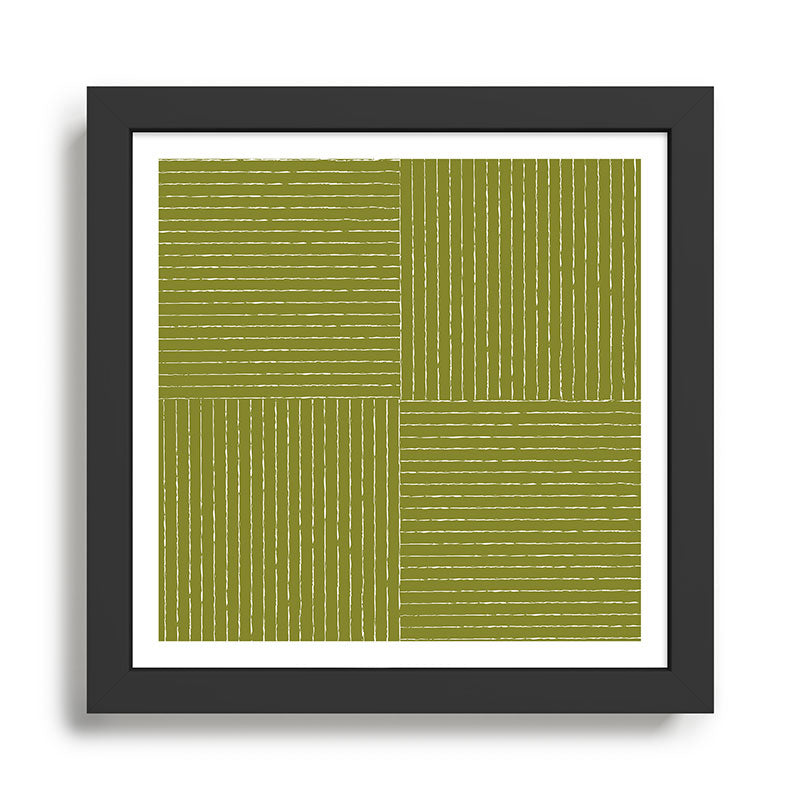 Line III (Matcha Green) Framed Art Print Gallery Image 1