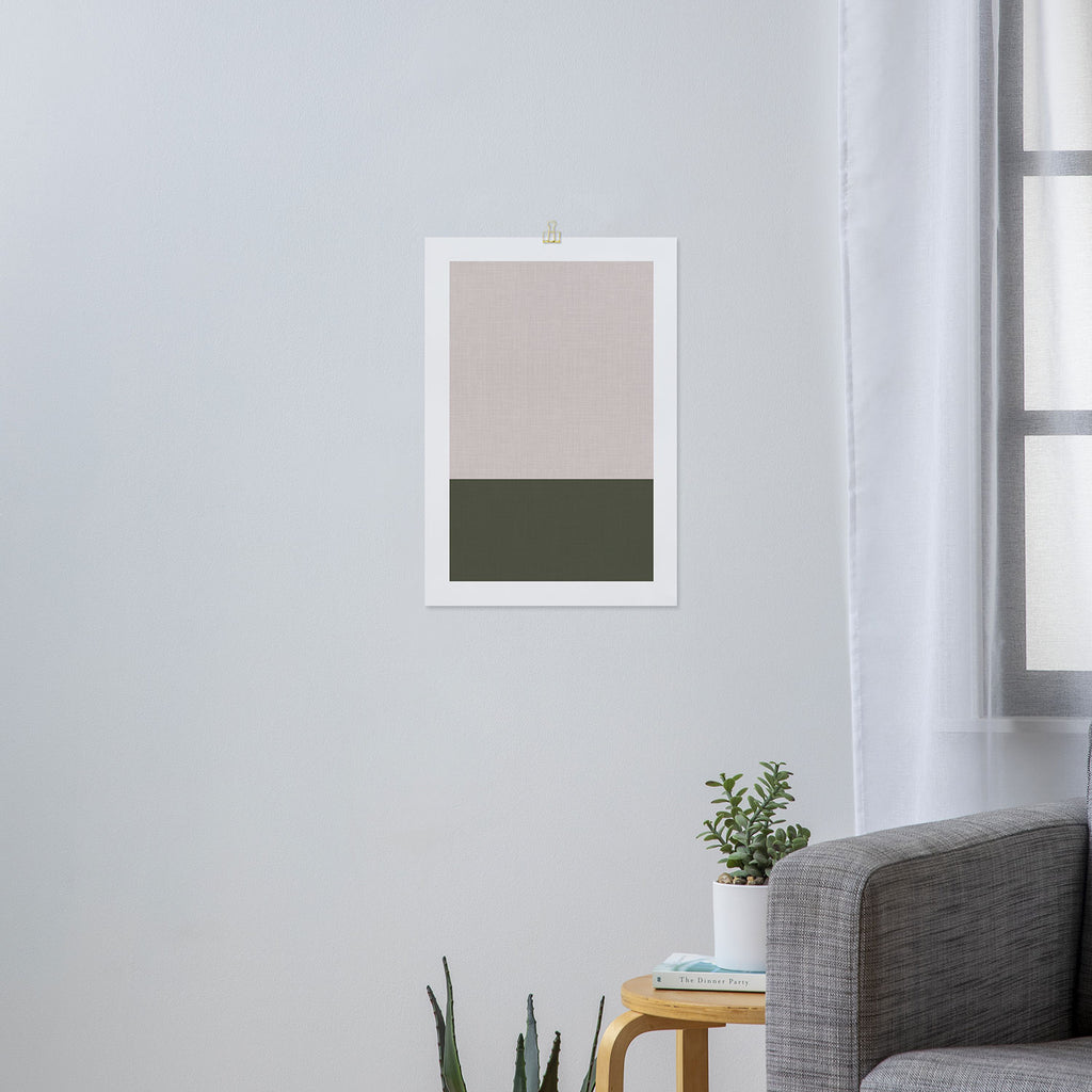 Linen Duo (Beige & Olive) Art Print Gallery Image 3