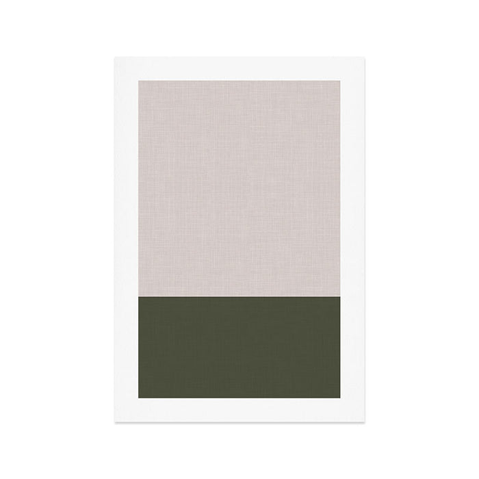 Linen Duo (Beige & Olive) Art Print Gallery Image 1