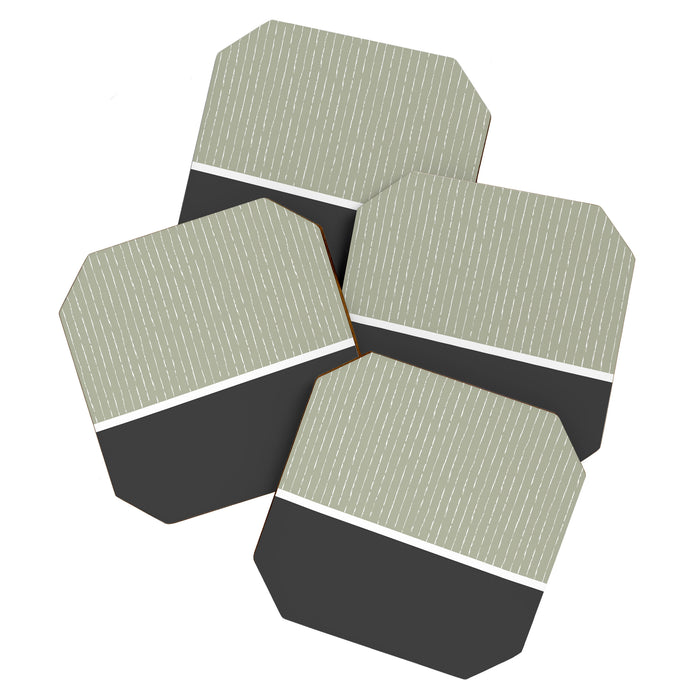 Linen Sage and Gray Coaster Gallery Image 1