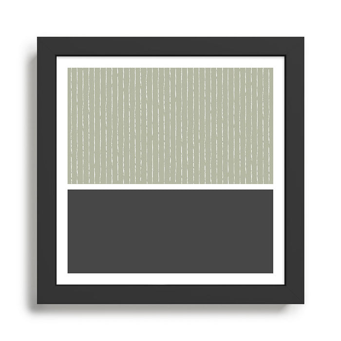 Linen Sage and Gray Framed Art Print Gallery Image 1
