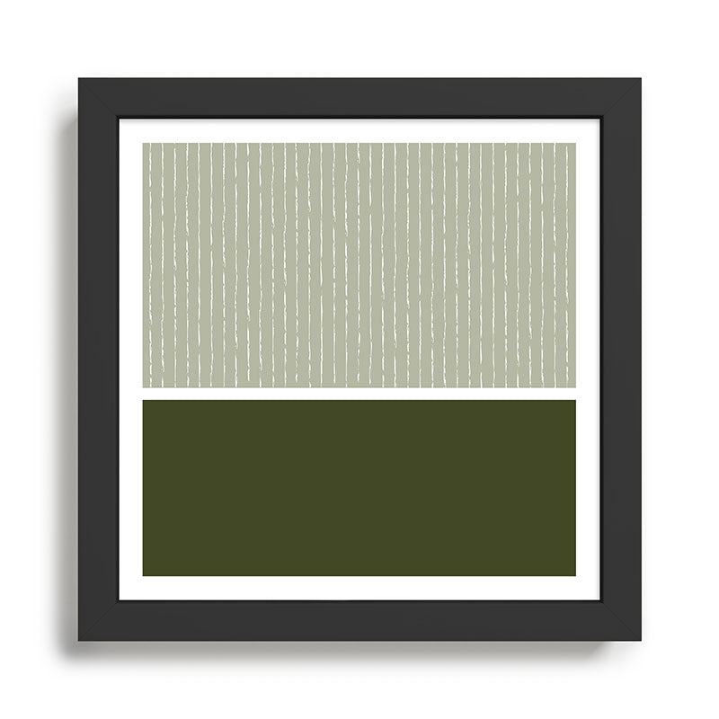 Linen Sage & Olive Framed Art Print Gallery Image 1