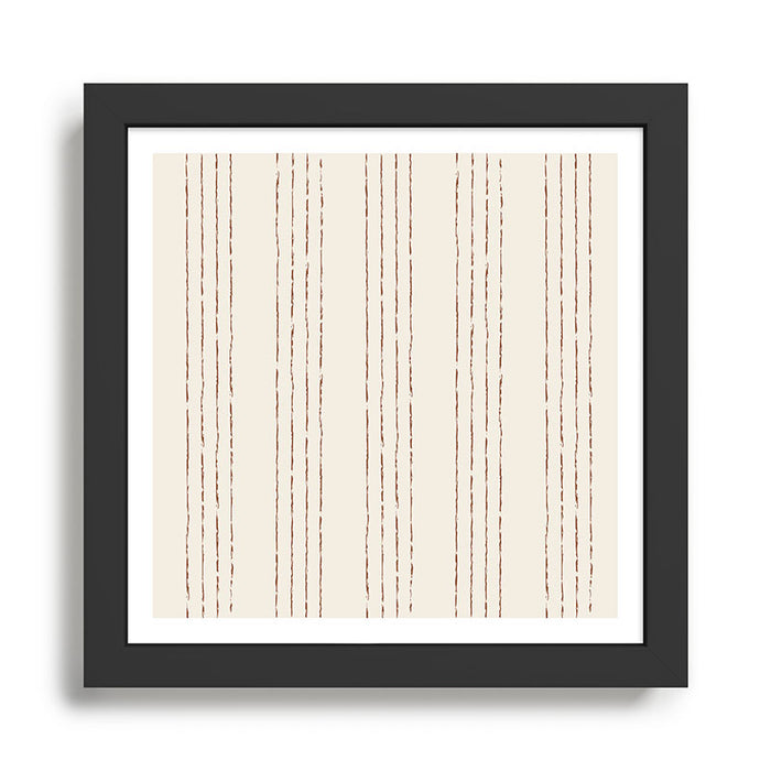 Lines #5 (Cream & Chocolate) Framed Art Print Gallery Image 1