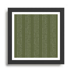 Lines #5 (Moss Green) Framed Art Print Gallery Image 1