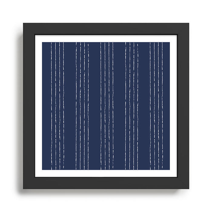 Lines #5 (Navy) Framed Art Print Gallery Image 1