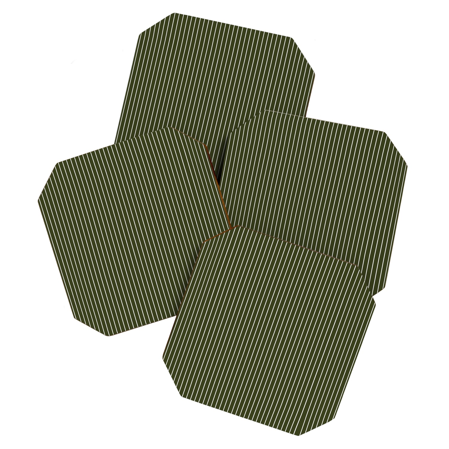 Lines #6 (Olive Green) Coaster Gallery Image 1