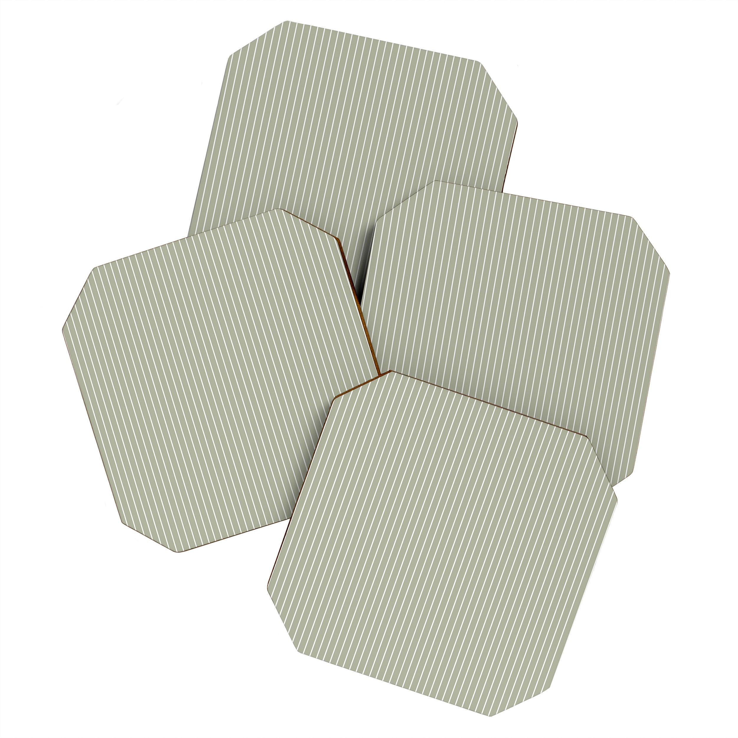 Lines #6 (Sage Green) Coaster Gallery Image 1