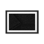 Lines (Black) Framed Art Print Gallery Image 3
