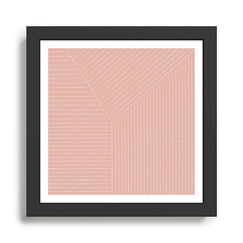 Lines (Blush Pink) Framed Art Print Gallery Image 1