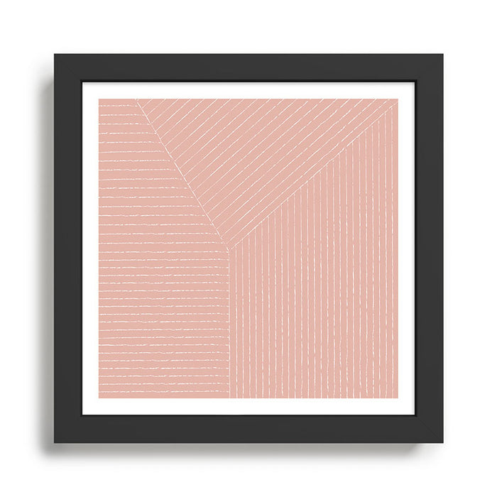 Lines (Blush Pink) Framed Art Print Gallery Image 1