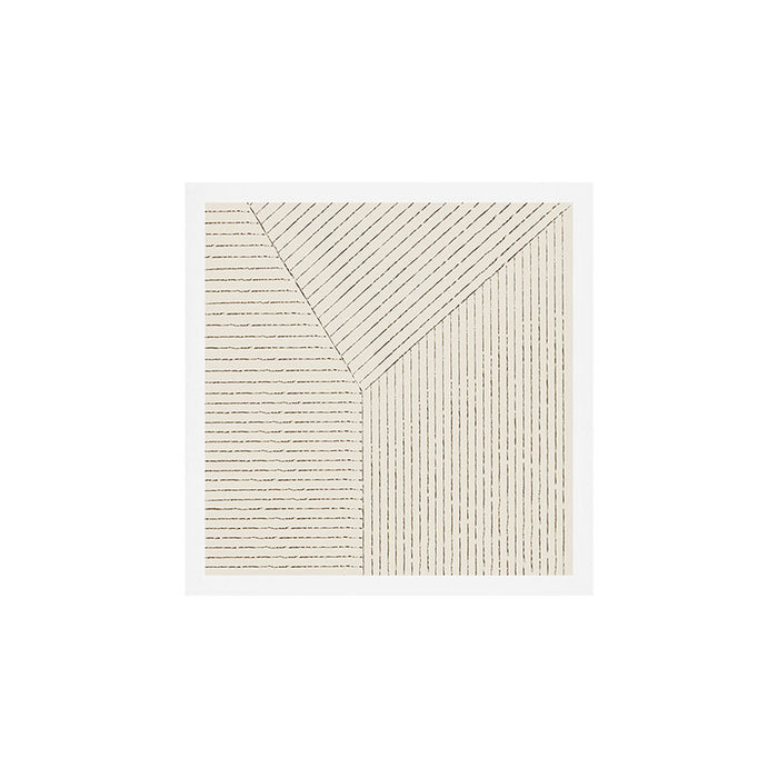 Lines (Cream & Chocolate) Art Print Gallery Image 1